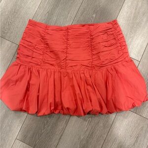 Express Vibrant Coral Mini Skirt
